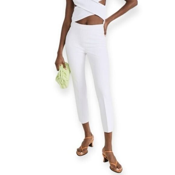 SPANX Slim Straight White Cropped Pants Size L NEW - Picture 1 of 10